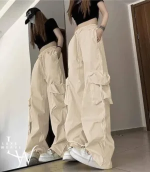 Casual Baggy Cargo Pant White