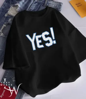 Oversized Black T-shirt Custom Designed – YES! Edition